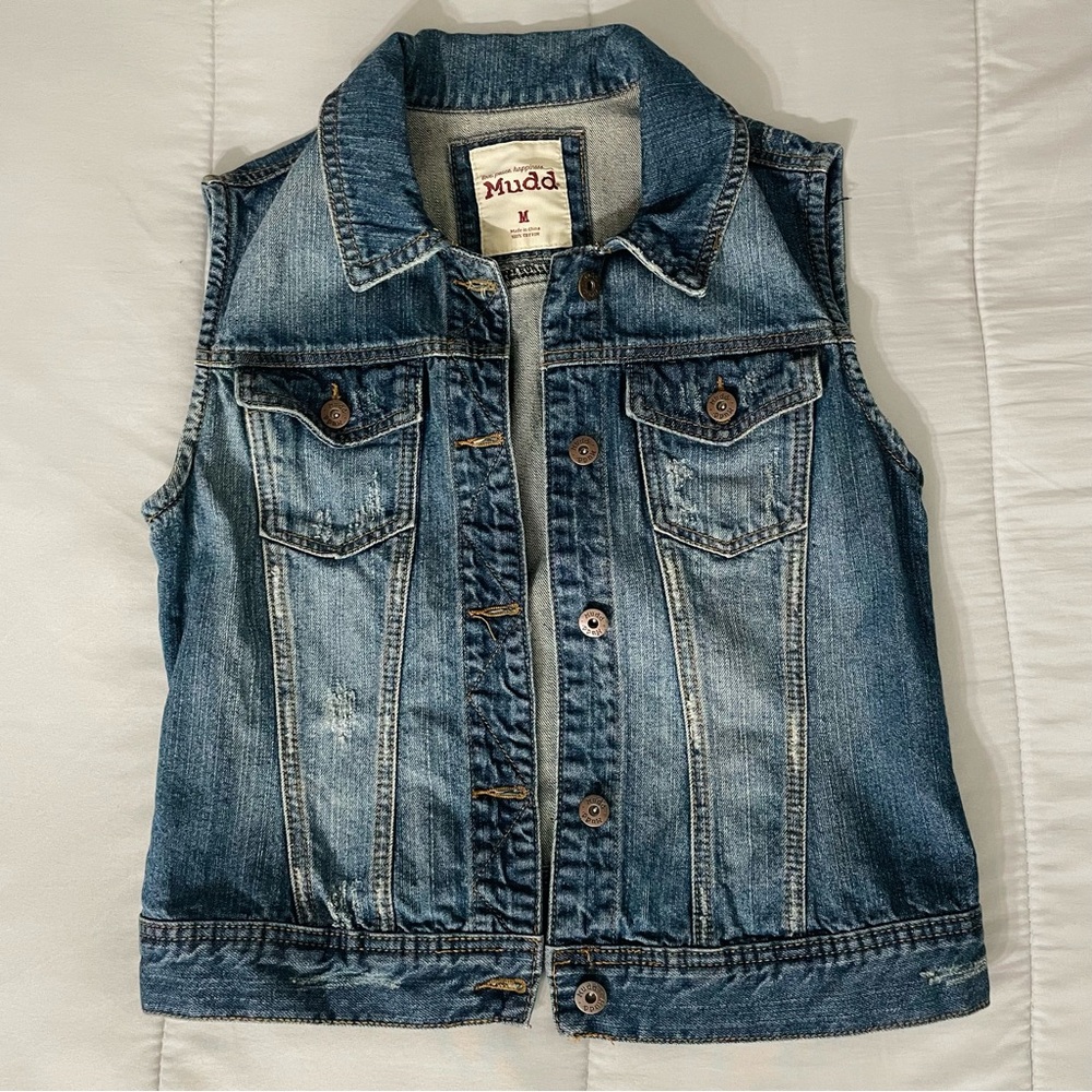 MUDD Denim Vest - Picture 2 of 7